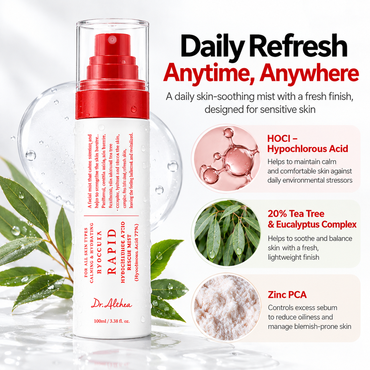 Dr.Althea Rapid Hypochlorous Acid Rescue Mist 100ml