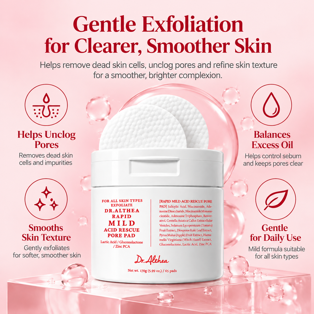 Dr.Althea Rapid Mild Acid Rescue Pore Pad