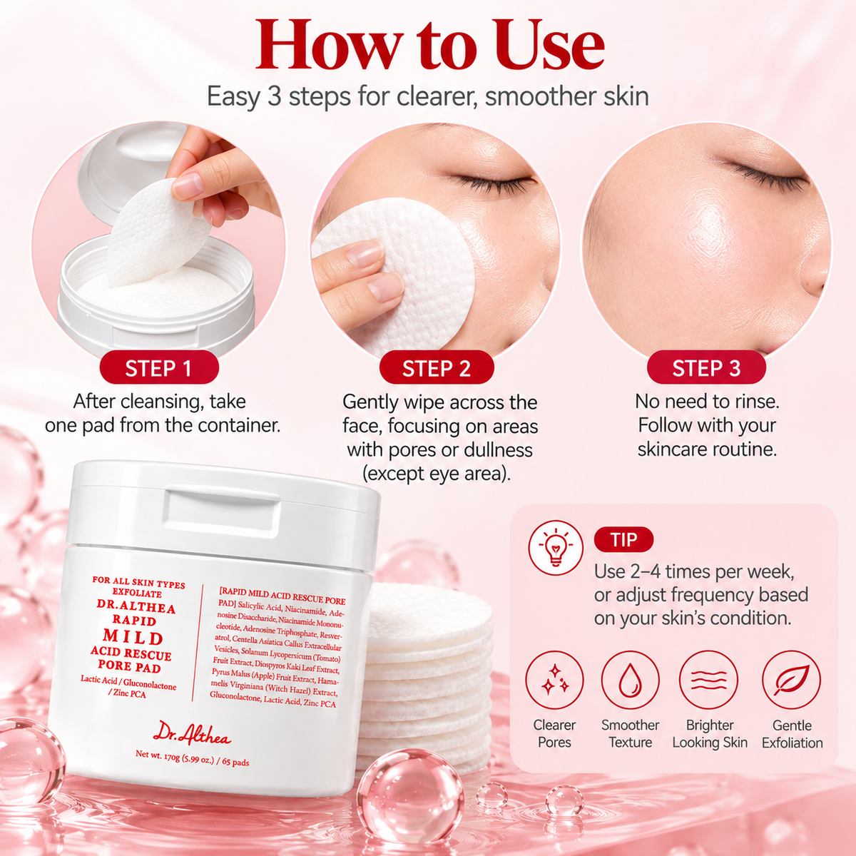 Dr.Althea Rapid Mild Acid Rescue Pore Pad
