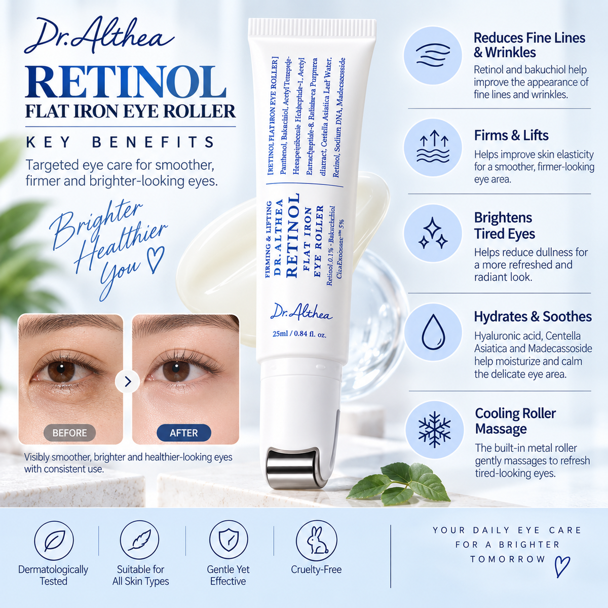 Dr.Althea Retinol Flat Iron Eye Roller 25ml