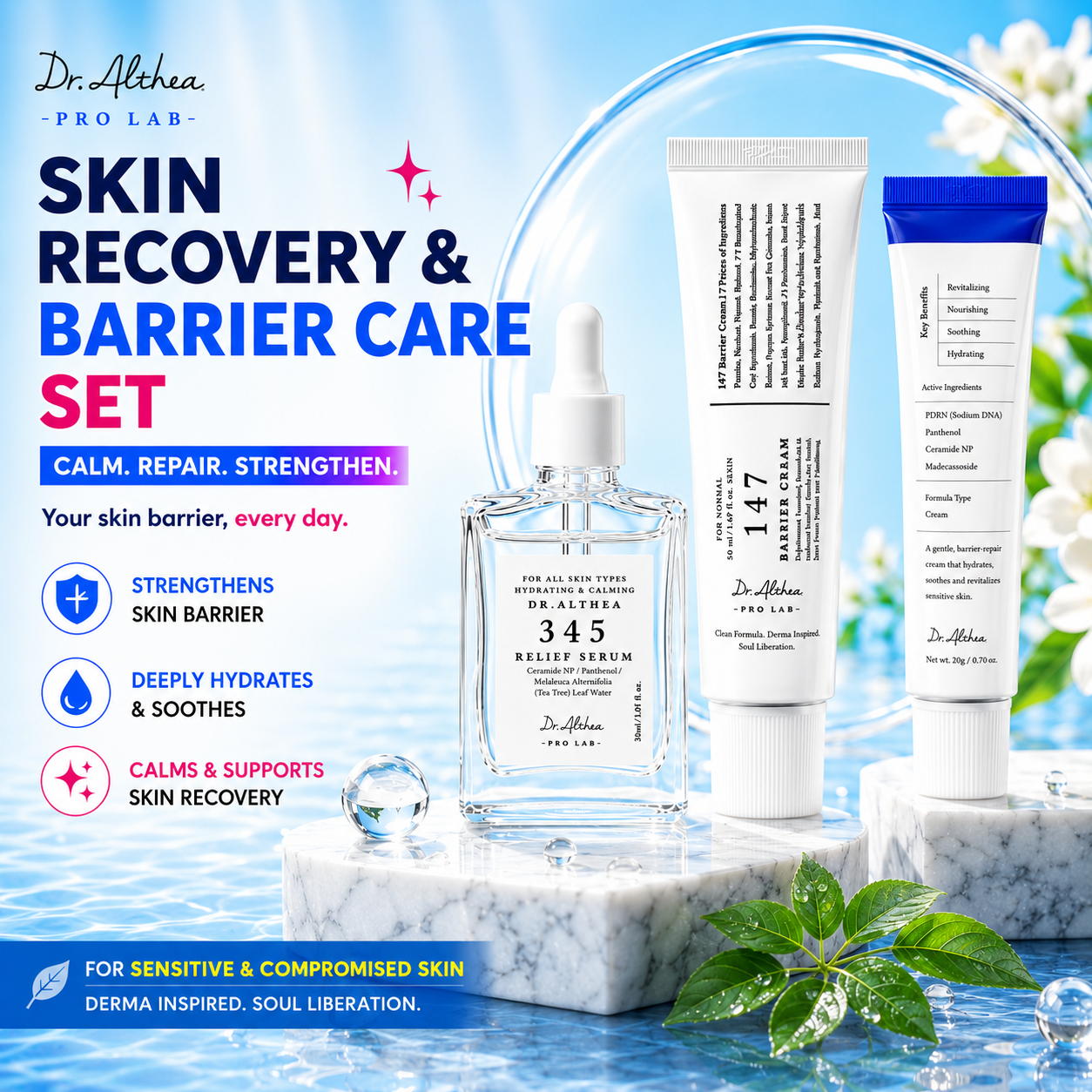 Dr. Althea Skin Recovery & Barrier Care Set — 3-Piece