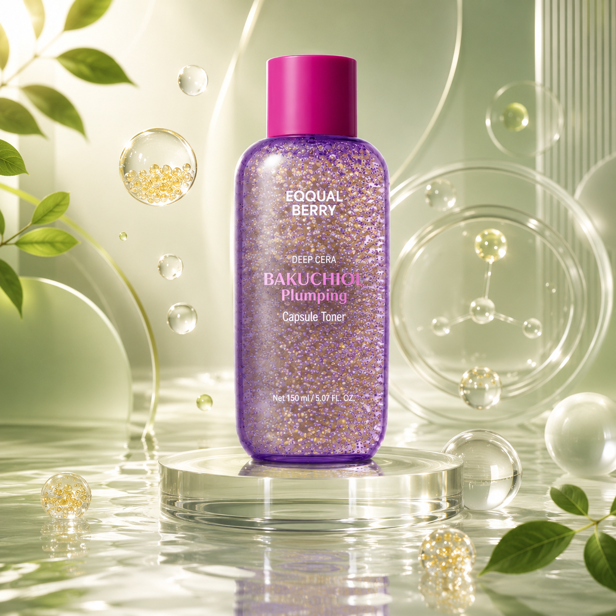 EQQUALBERRY Bakuchiol Plumping Capsule Toner 150ml