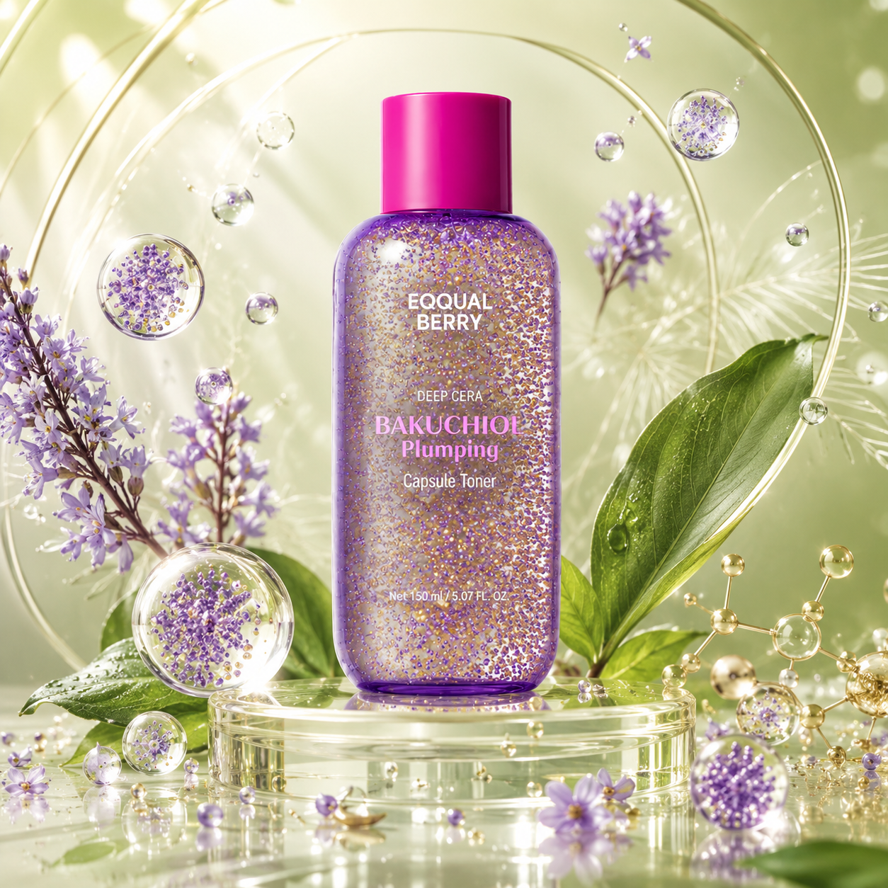 EQQUALBERRY Bakuchiol Plumping Capsule Toner 150ml