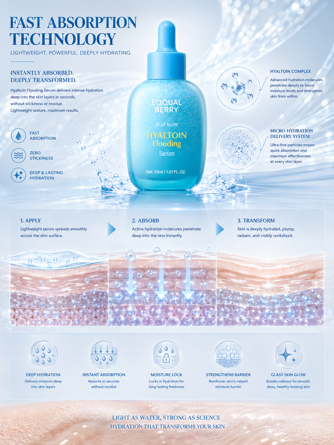 EQQUALBERRY Hyaltoin Flooding Serum 30ml