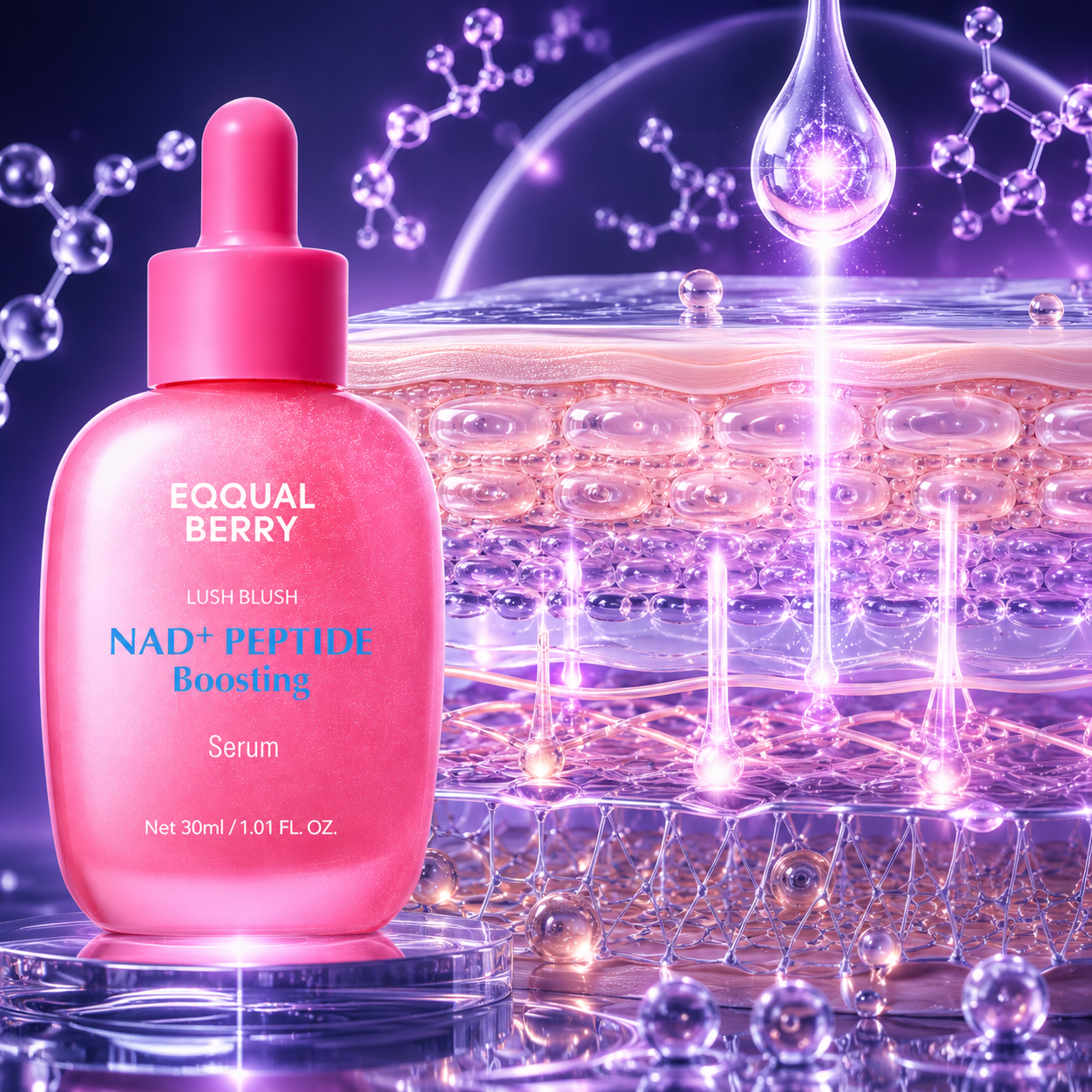 EQQUALBERRY NAD + Peptide Boosting Serum 30ml