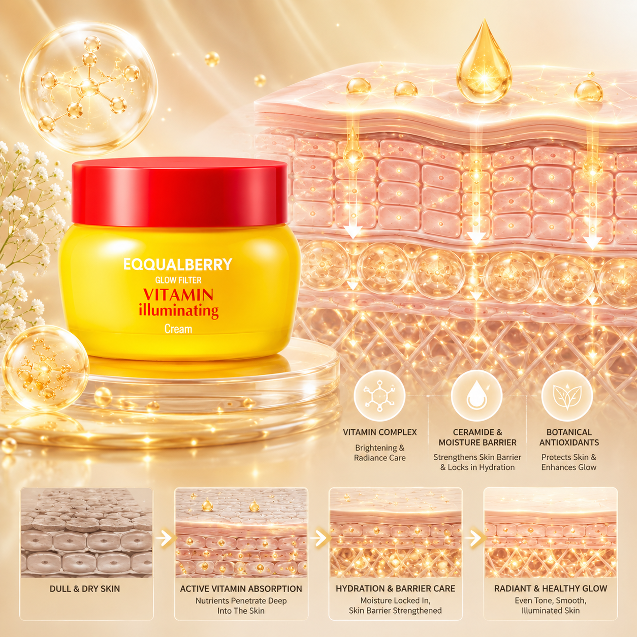 EQQUALBERRY Vitamin Illuminating Cream 50ml