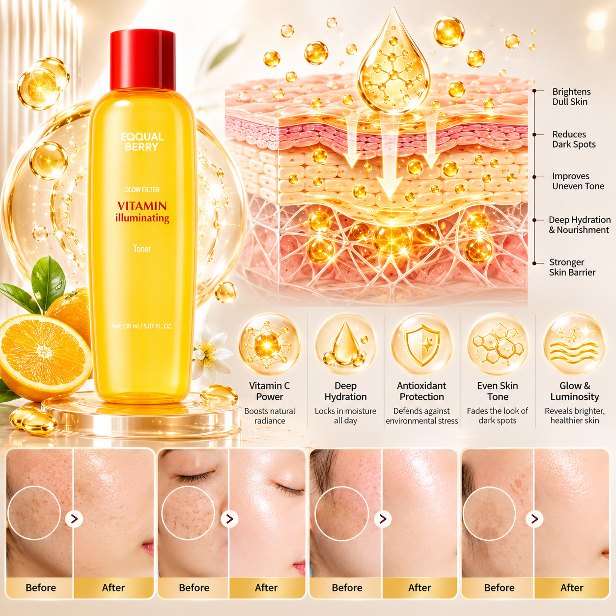 EQQUALBERRY Vitamin Illuminating Toner 150ml