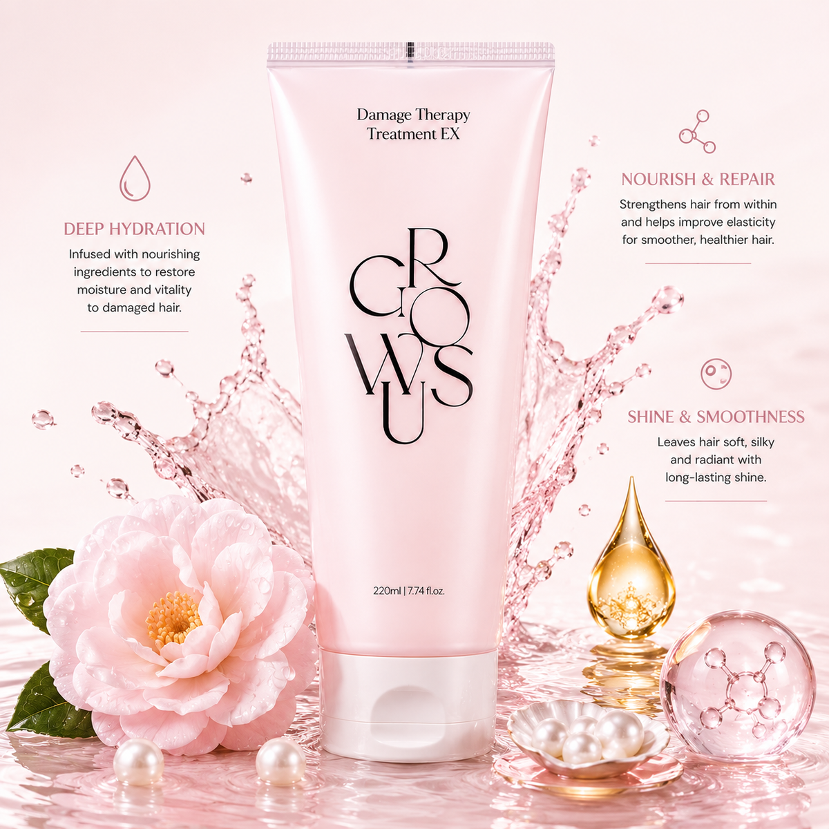 GROWUS Damage Therapy Hair Cream Treatment EX 220ml