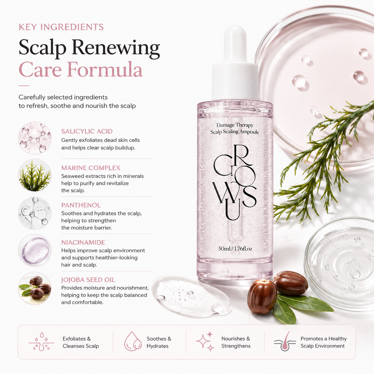 GROWUS Damage Therapy Scalp Scaling Ampoule 50ml