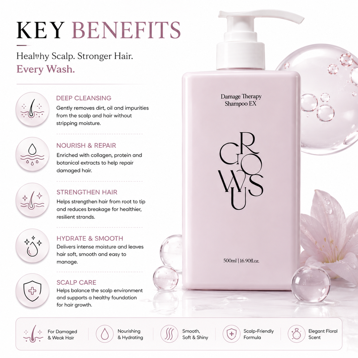 GROWUS Damage Therapy Shampoo EX 500ml