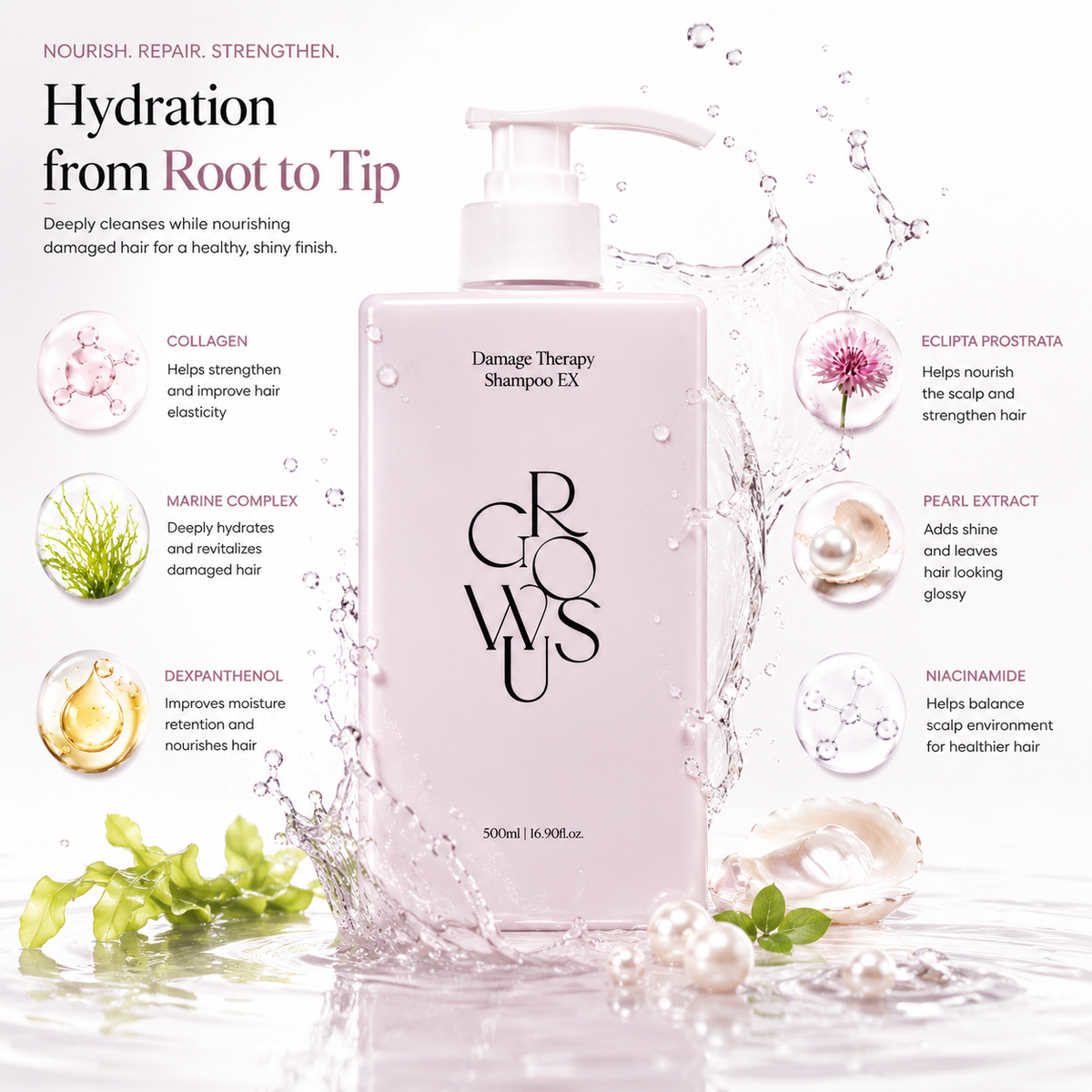 GROWUS Damage Therapy Shampoo EX 500ml