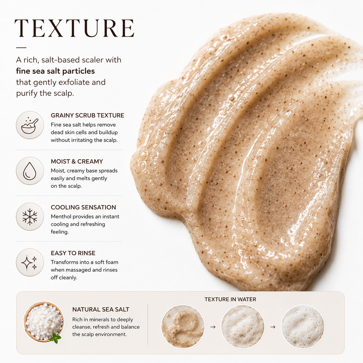 GROWUS Sea Salt Therapy Scalp Scaler 250g