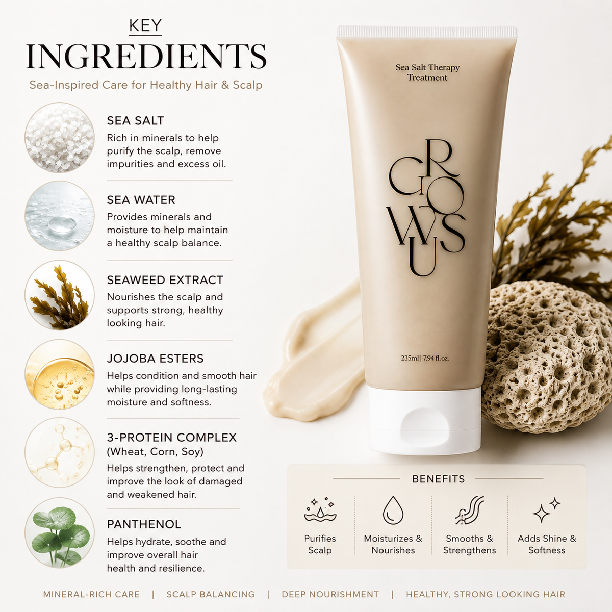 GROWUS Sea Salt Therapy Treatment 235ml