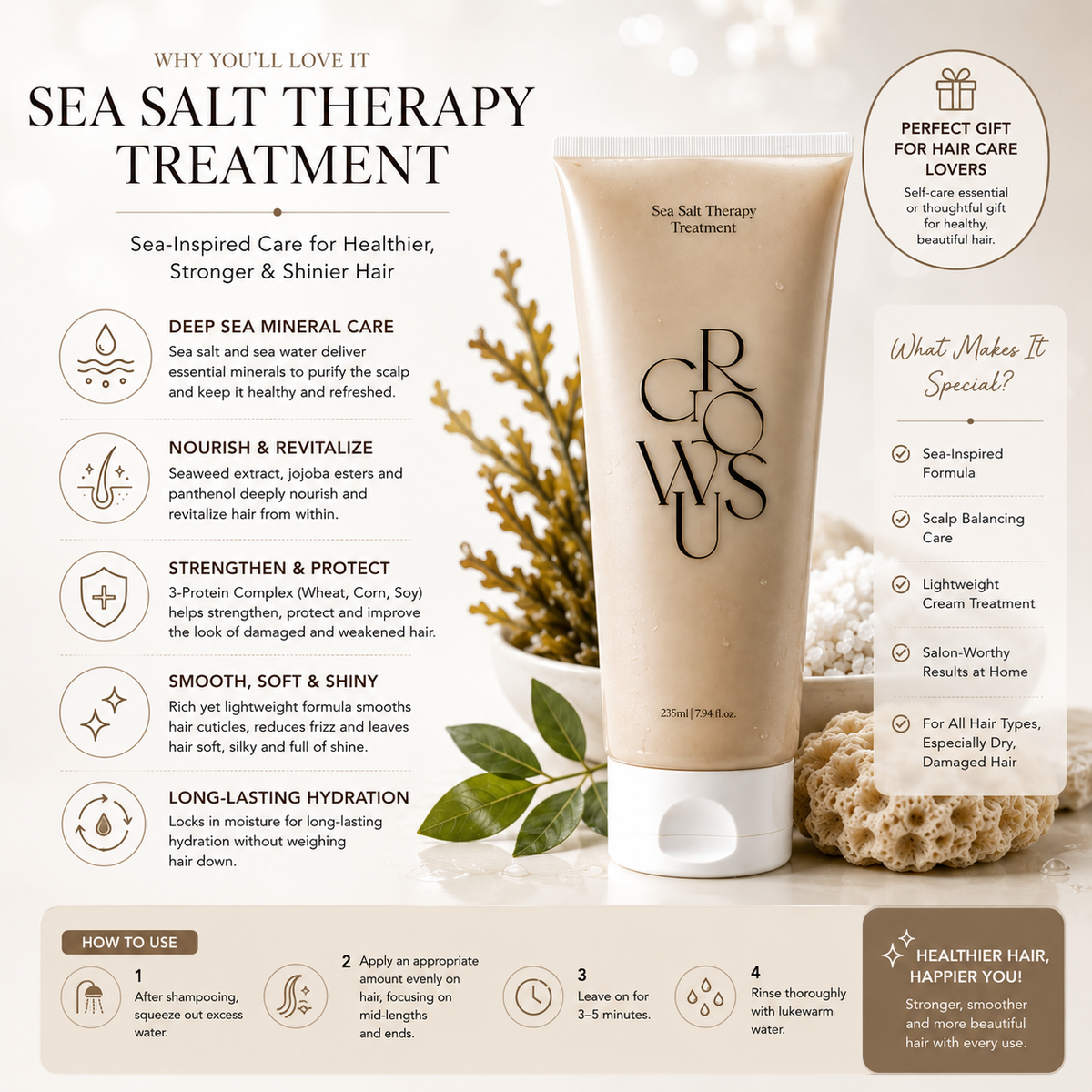 GROWUS Sea Salt Therapy Treatment 235ml