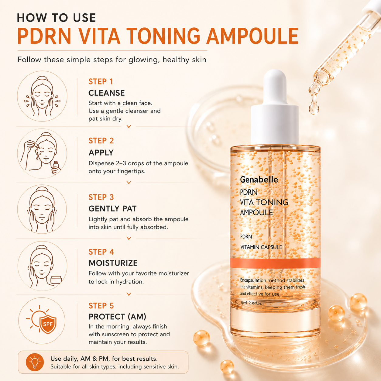 Genabelle PDRN Toning Ampoule 70ml