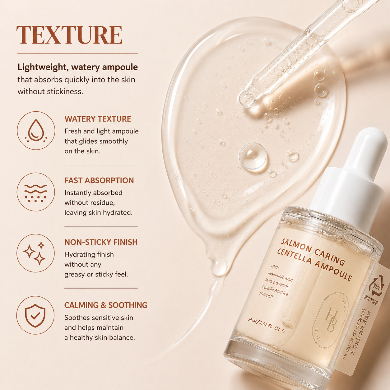 HEVEBLUE Salmon Caring Centella Ampoule 30ml