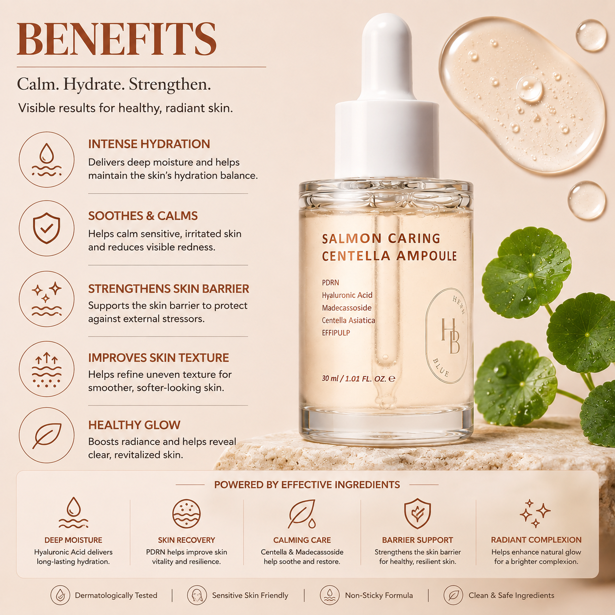 HEVEBLUE Salmon Caring Centella Ampoule 30ml