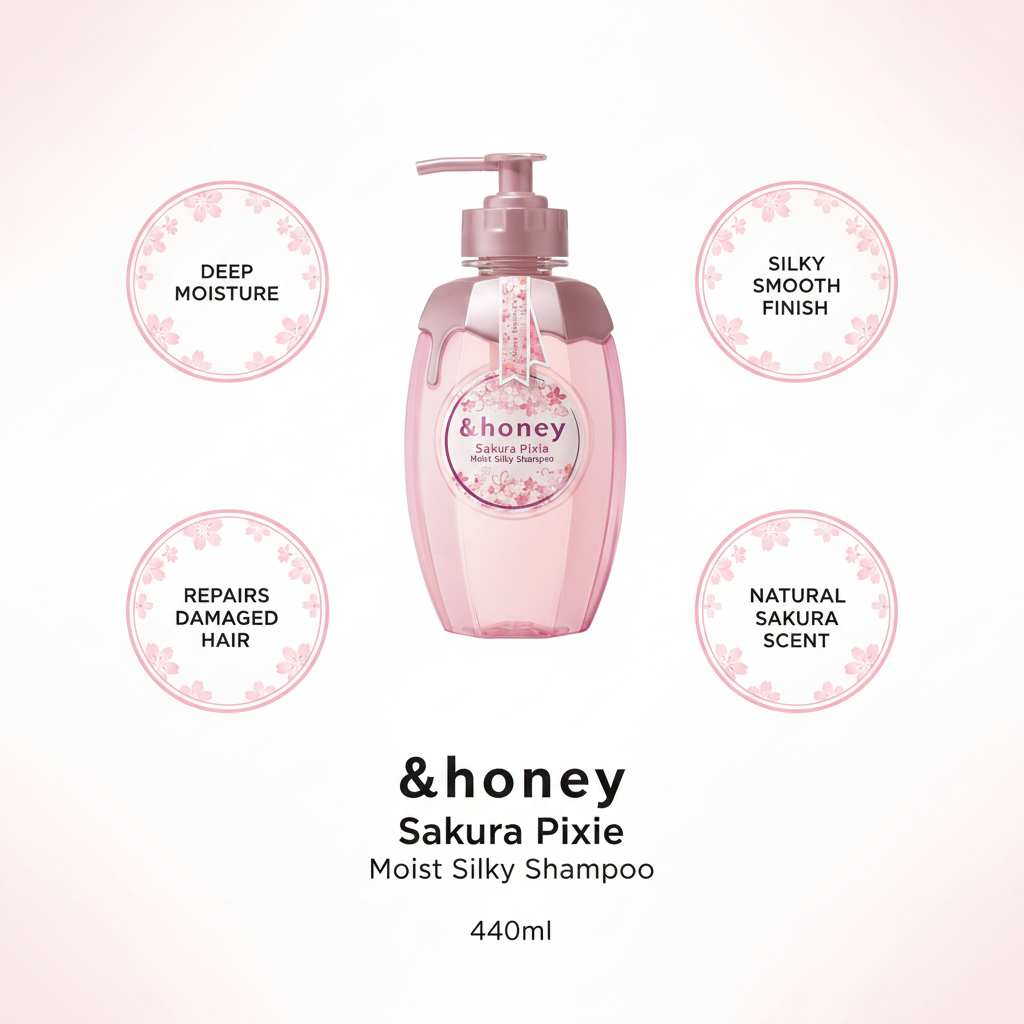 &HONEY Sakura Pixie Moist Silky Shampoo 440ml