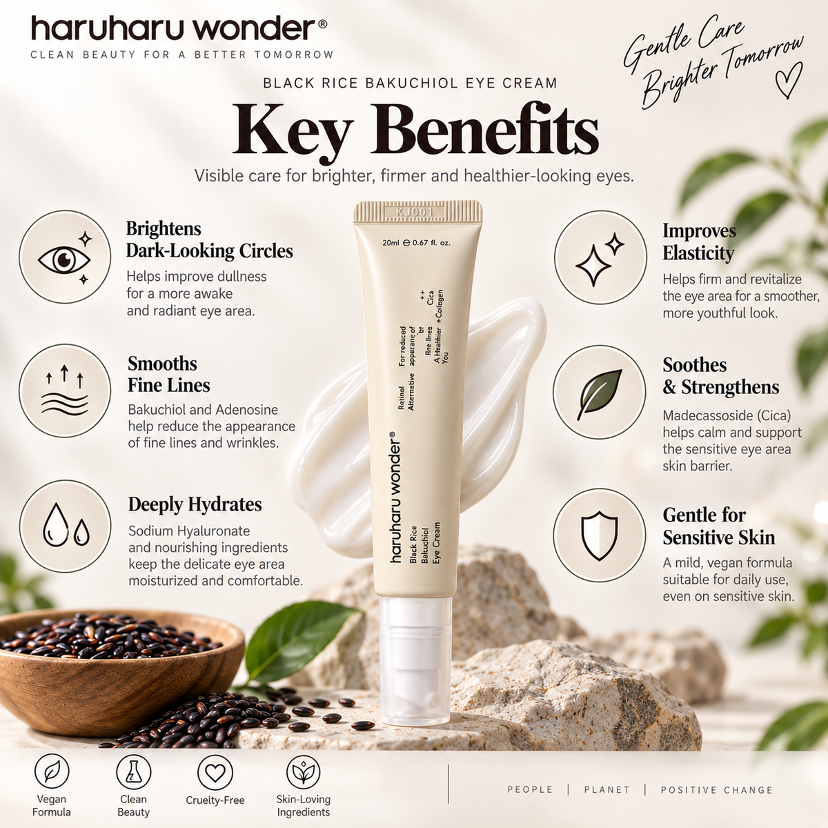 Haruharu Wonder Black Rice Bakuchiol Eye Cream 20ml