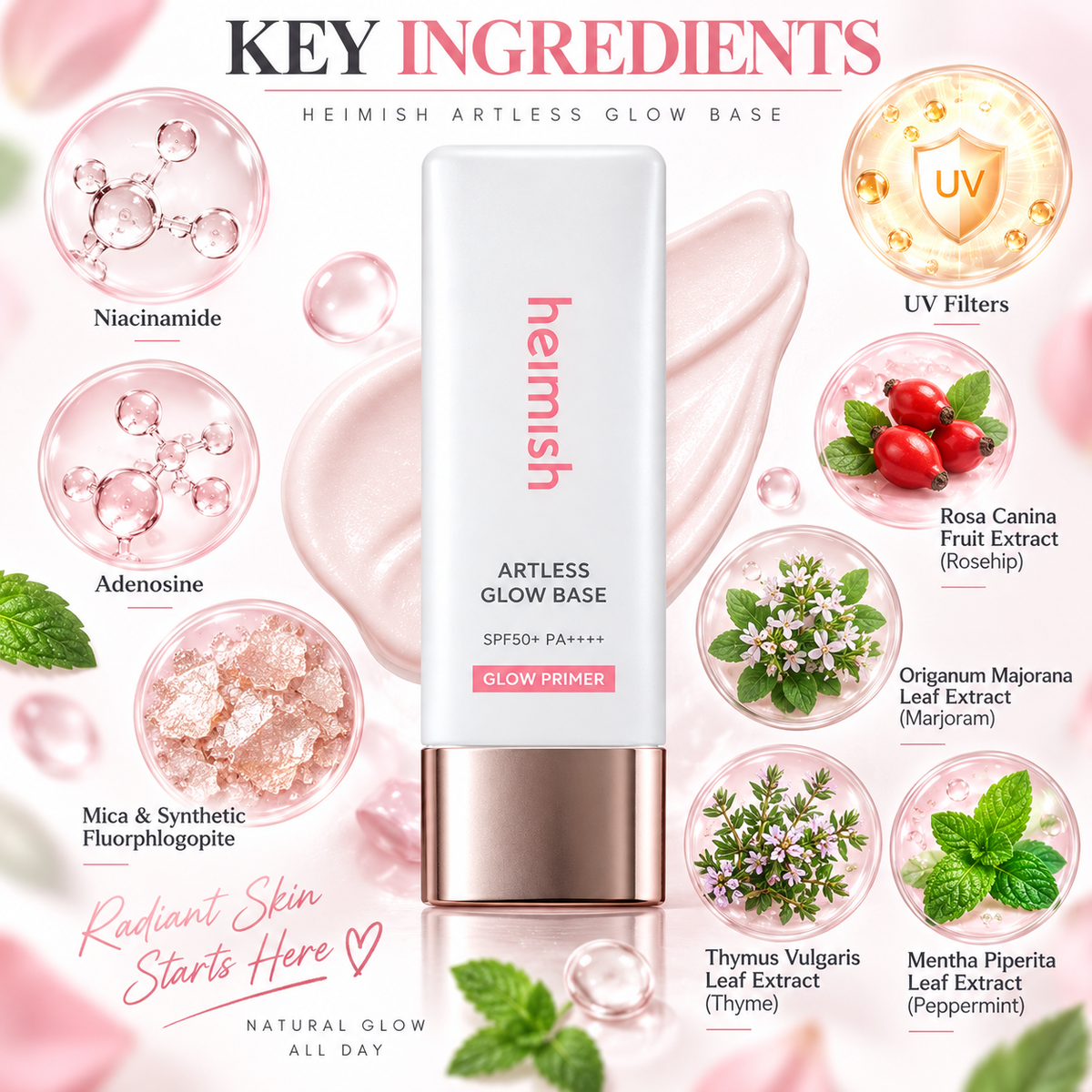 Heimish ARTLESS GLOW BASE SPF50+PA++++