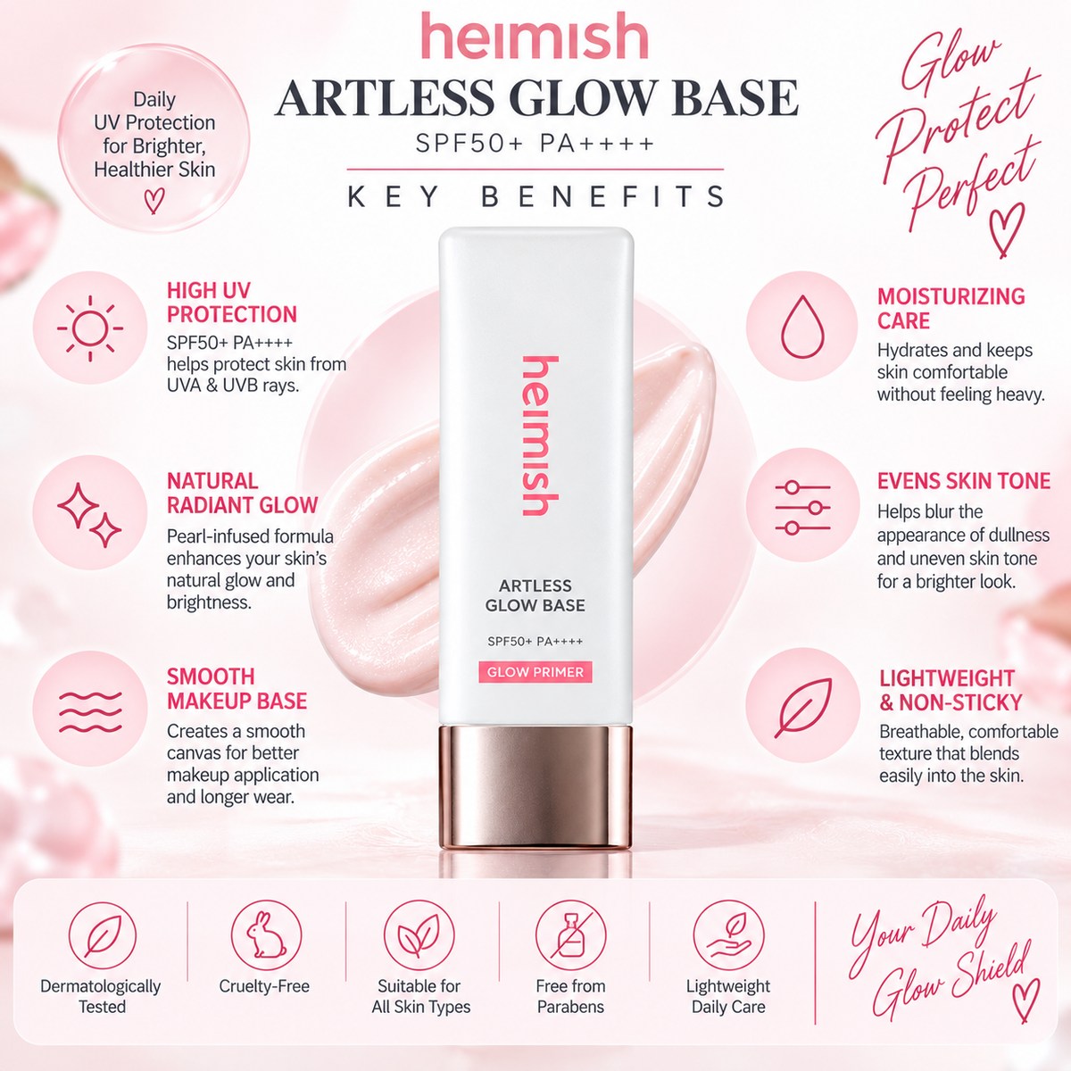 Heimish ARTLESS GLOW BASE SPF50+PA++++