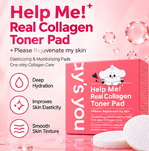 One-day’s you Help Me!+ Real Collagen Toner Pads (70 Pads, 130 ml)