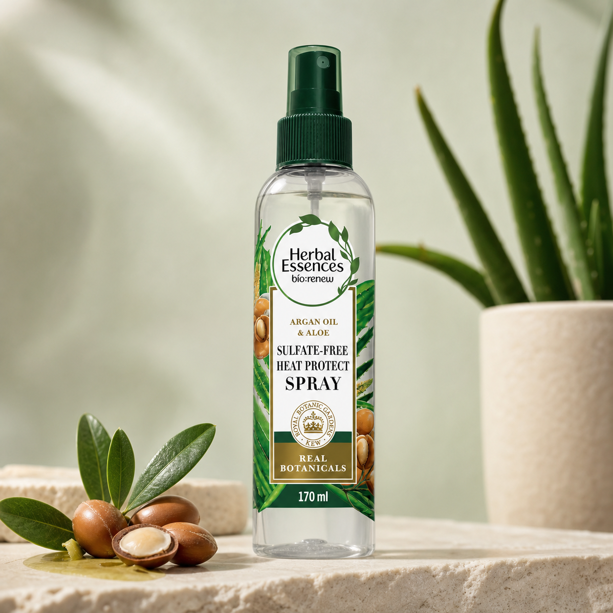 Herbal Essences Argan Oil & Aloe Sulfate-Free Heat Protect Spray 170ml