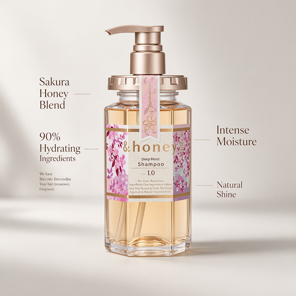 &Honey Deep Moist Shampoo Sakura 440ml