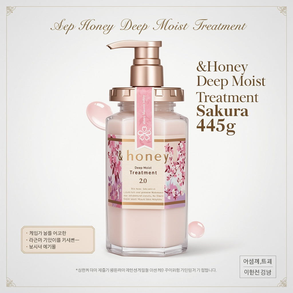 &Honey Deep Moist Treatment Sakura 445g