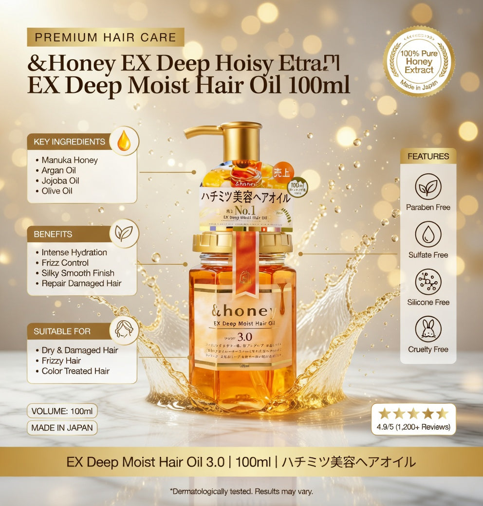 &Honey EX Deep Moist Hair Oil 100ml