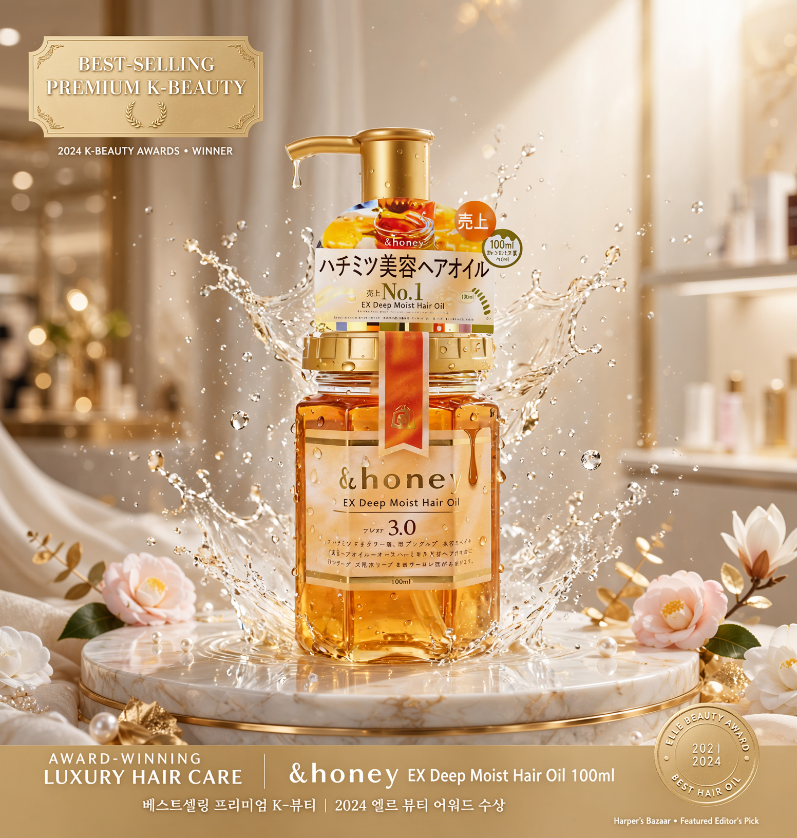 &Honey EX Deep Moist Hair Oil 100ml