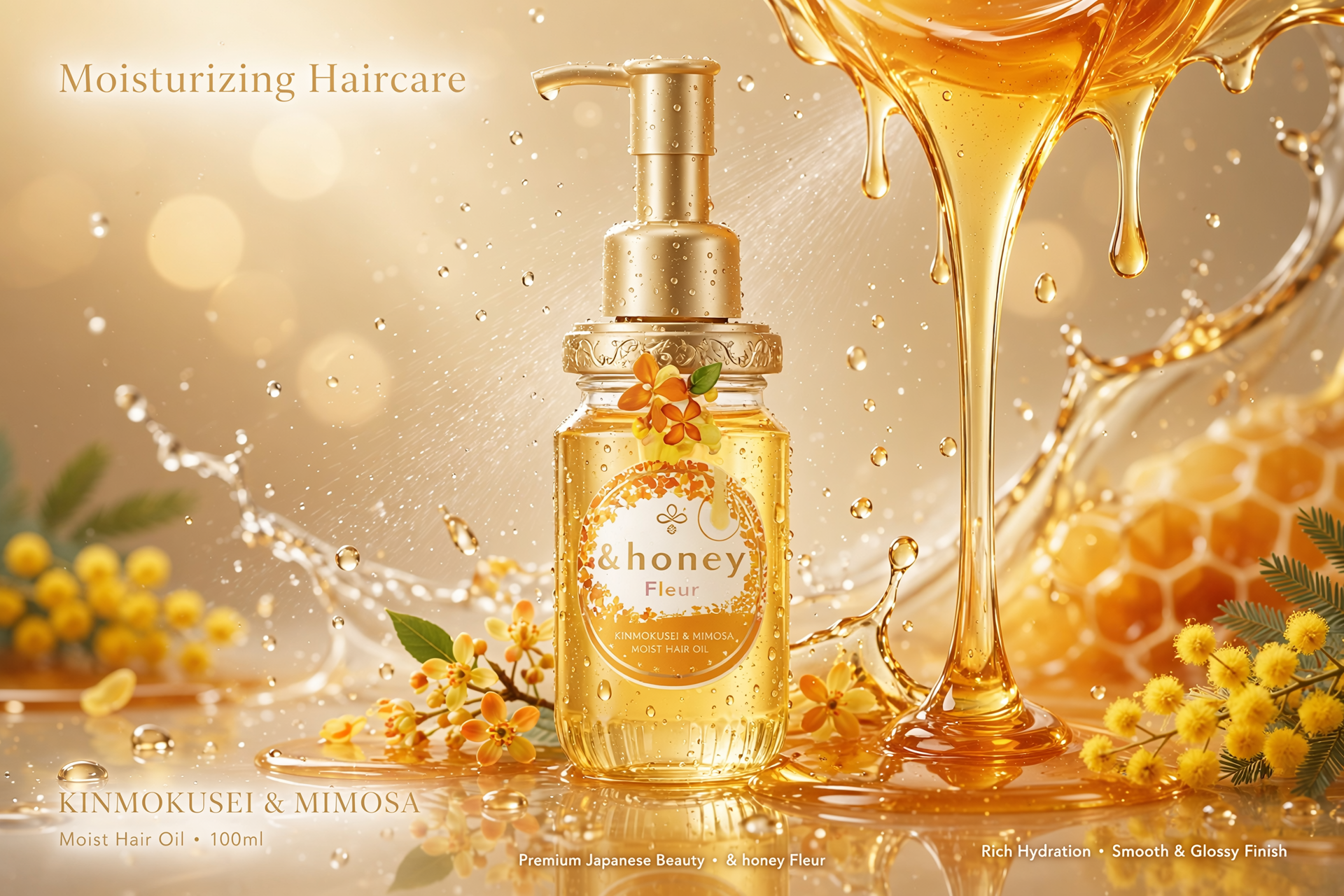 &Honey Fleur Kinmokusei & Moist Hair Oil 100ml
