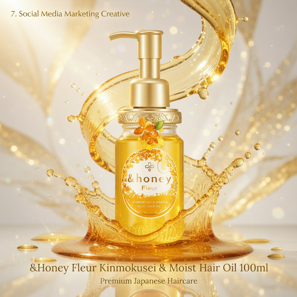 &Honey Fleur Kinmokusei & Moist Hair Oil 100ml