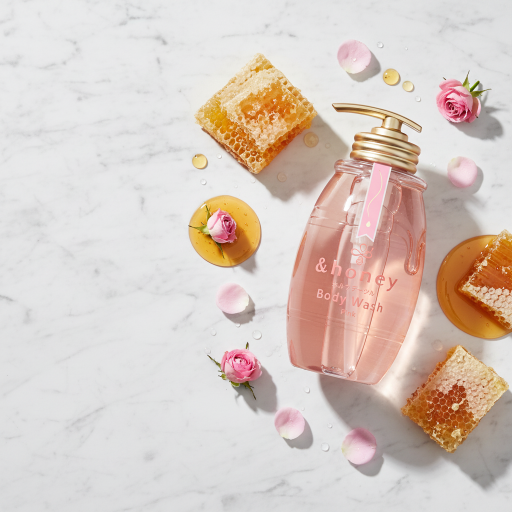 &Honey Melty Moist Gel Body Wash Pink 500ml
