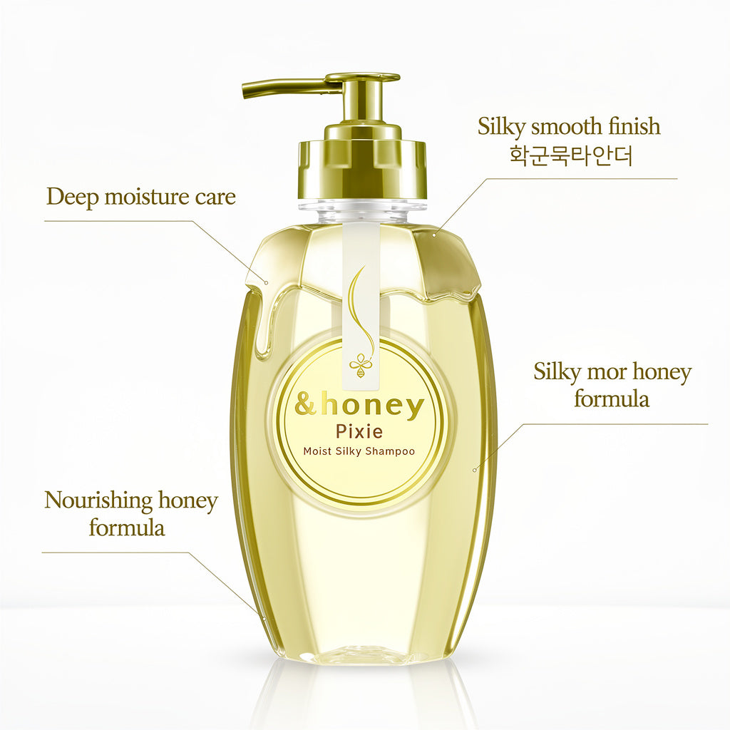 &Honey Pixie Moist Silky Shampoo 440ml