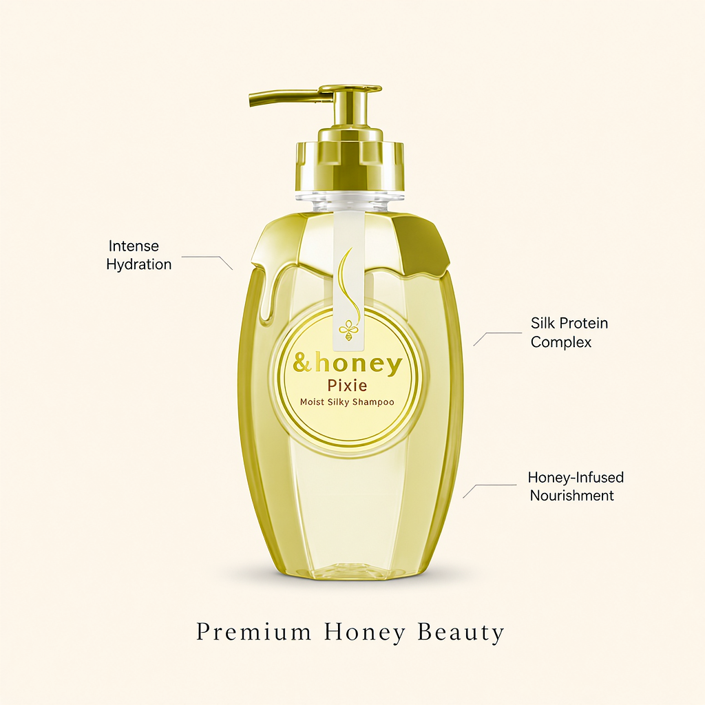 &Honey Pixie Moist Silky Shampoo 440ml
