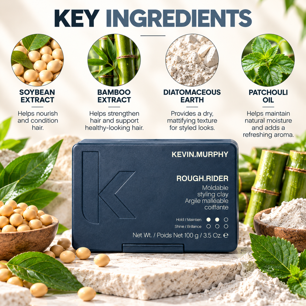 KEVIN.MURPHY ROUGH.RIDER Mouldable Styling Clay 100 g