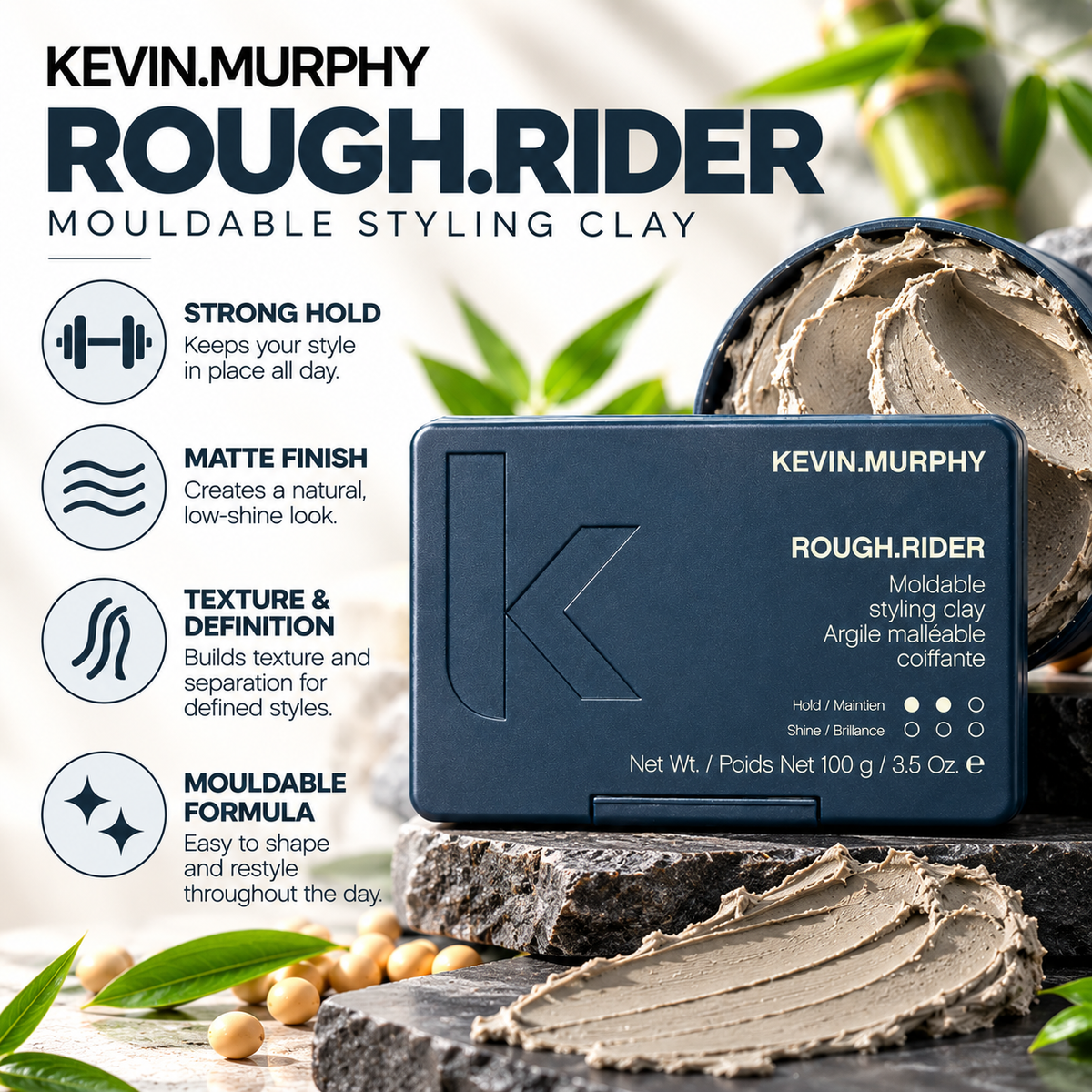 KEVIN.MURPHY ROUGH.RIDER Mouldable Styling Clay 100 g