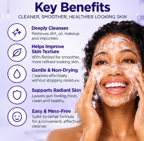 Olay Cleansing Melts + Retinol Water-Activated Daily Facial Cleanser