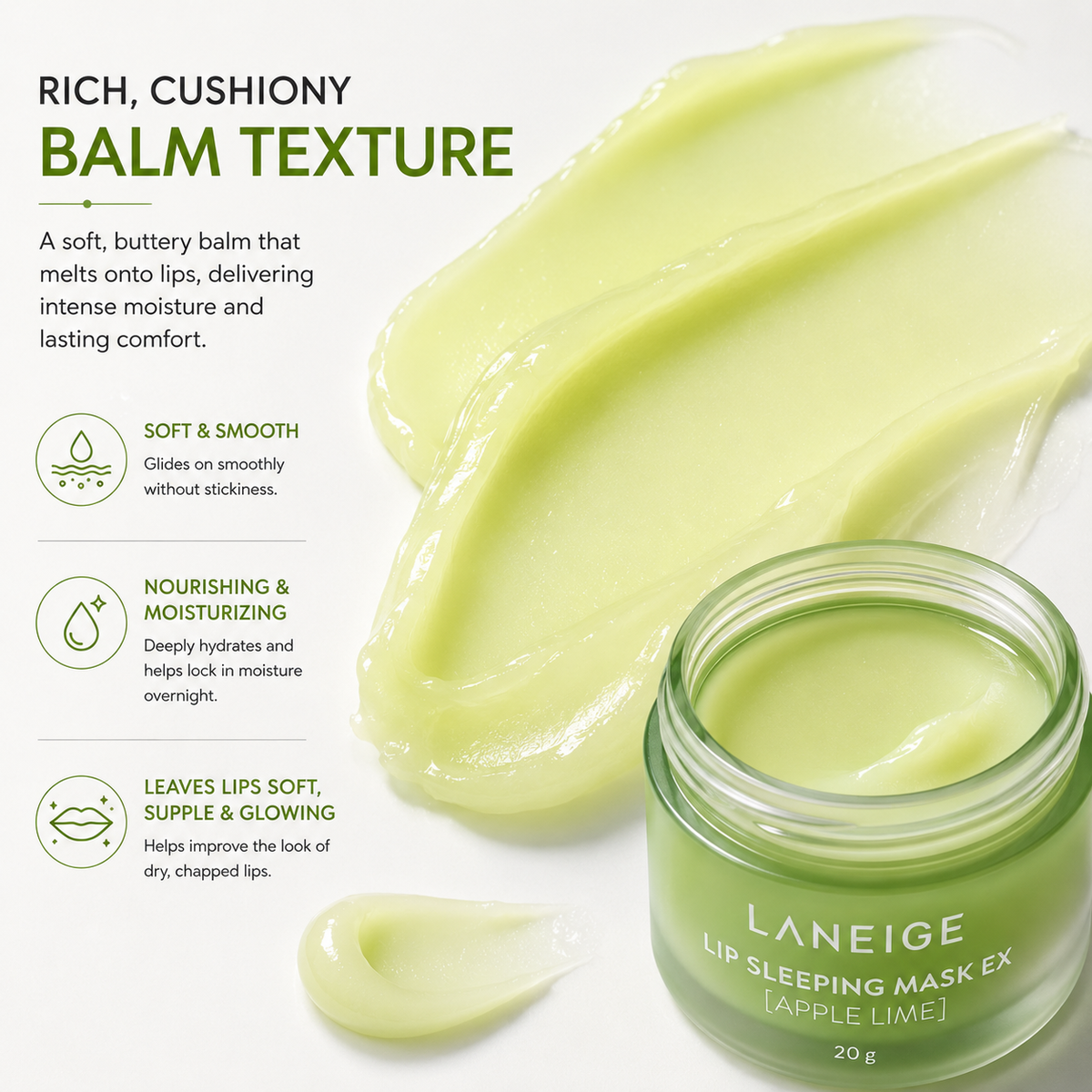 LANEIGE Lip Sleeping Mask EX Apple Lime 20g