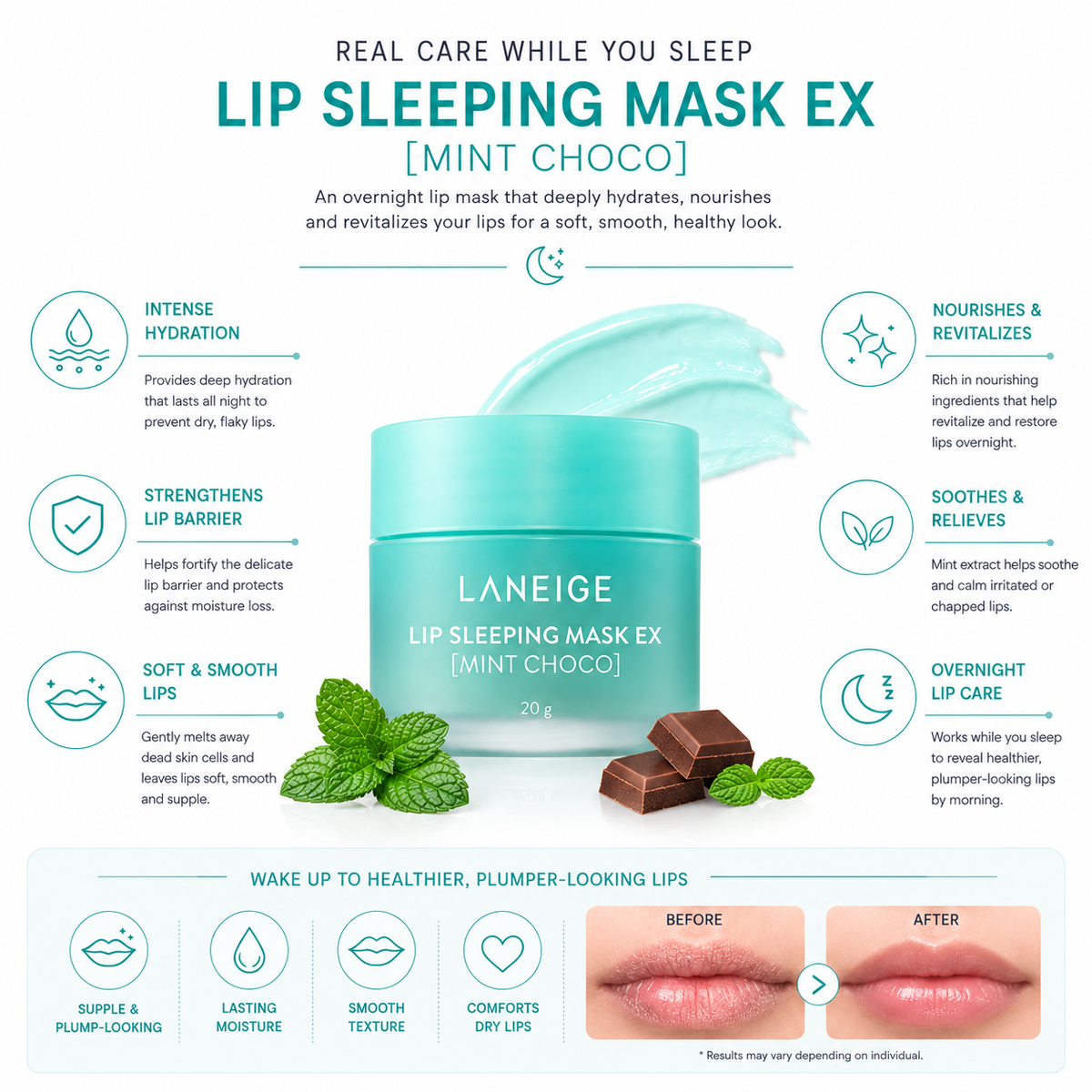 LANEIGE Lip Sleeping Mask EX Mint Choco 20g