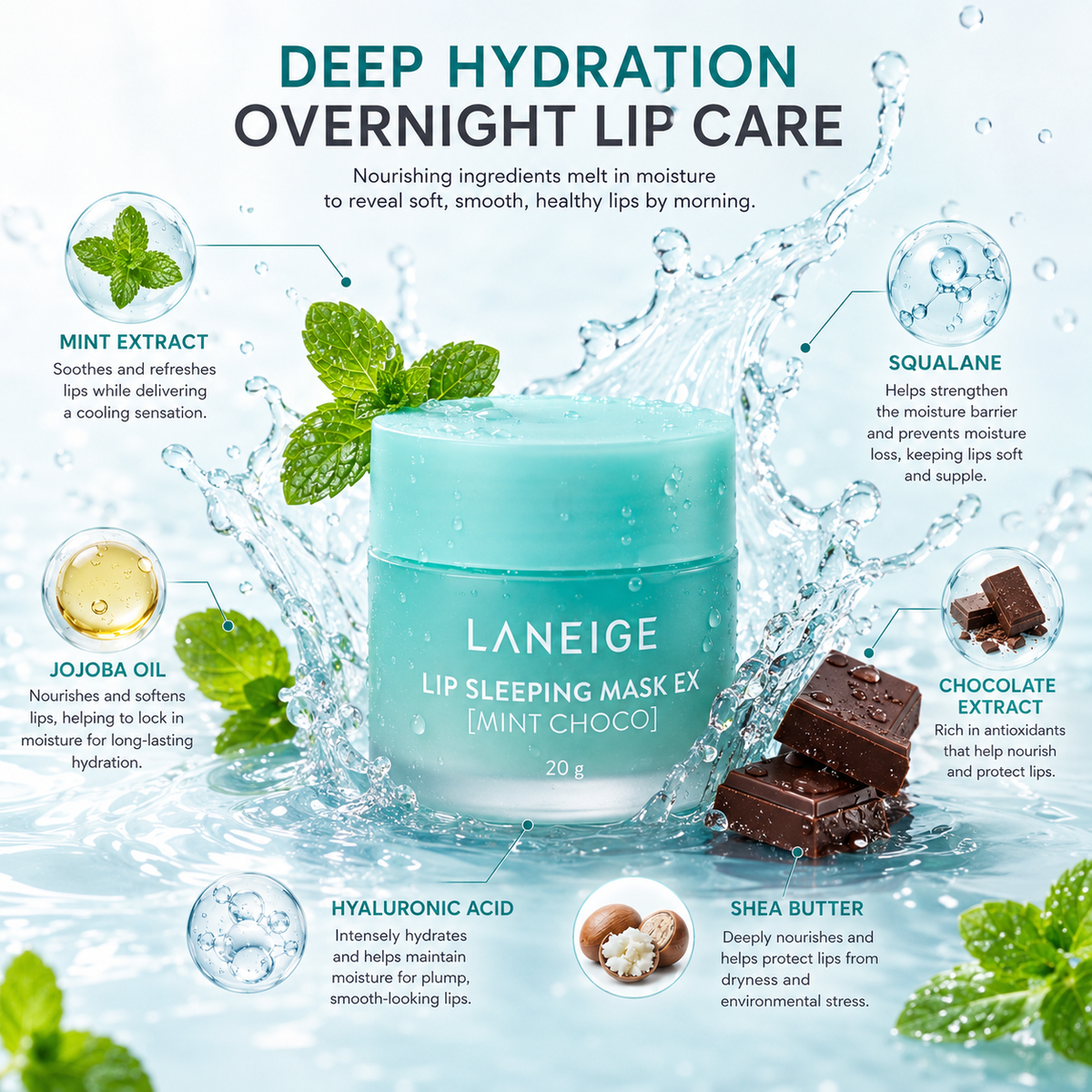 LANEIGE Lip Sleeping Mask EX Mint Choco 20g