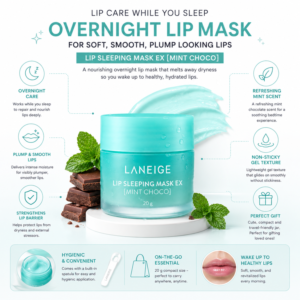 LANEIGE Lip Sleeping Mask EX Mint Choco 20g