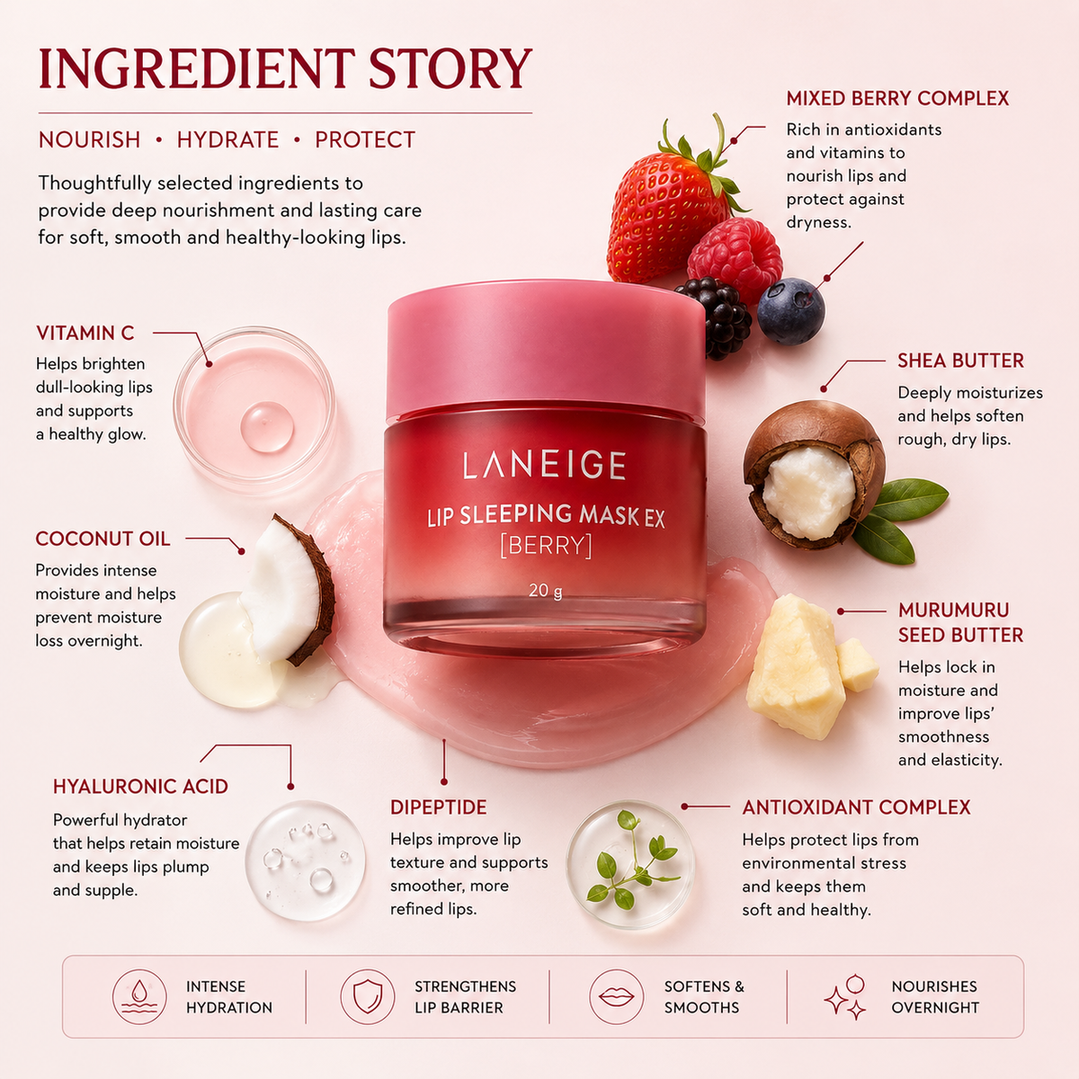 LANEIGE Lip Sleeping Mask EX [Berry] 20g