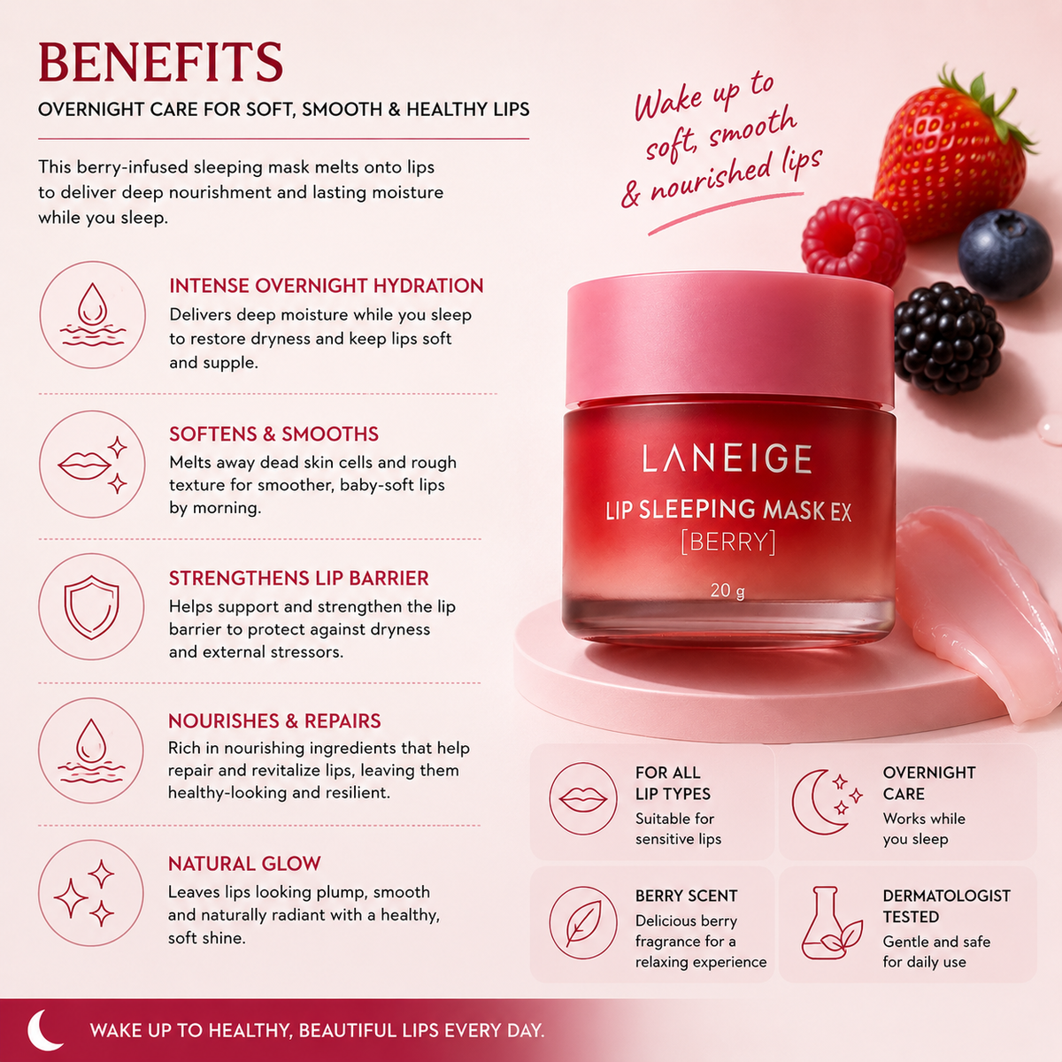LANEIGE Lip Sleeping Mask EX [Berry] 20g