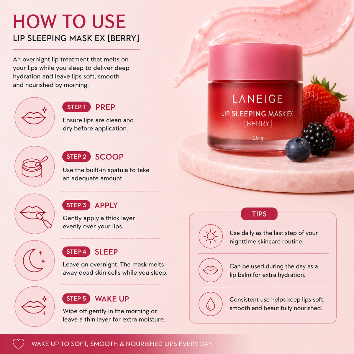 LANEIGE Lip Sleeping Mask EX [Berry] 20g