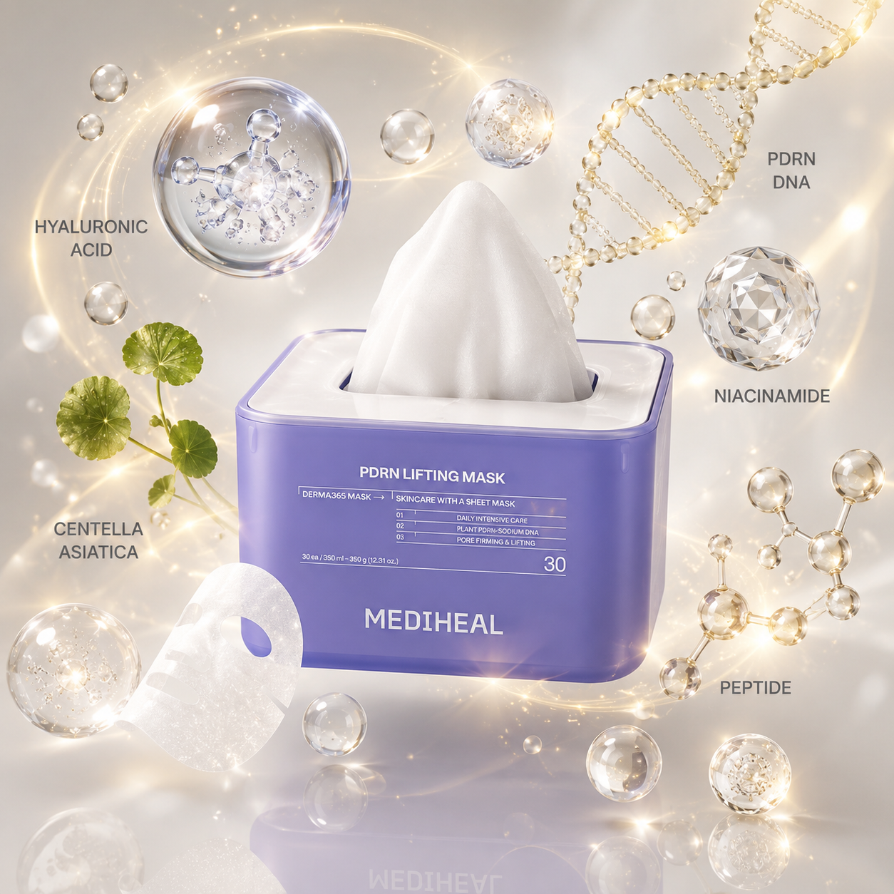 MEDIHEAL Derma 365 Mask PDRN (30 Sheets)