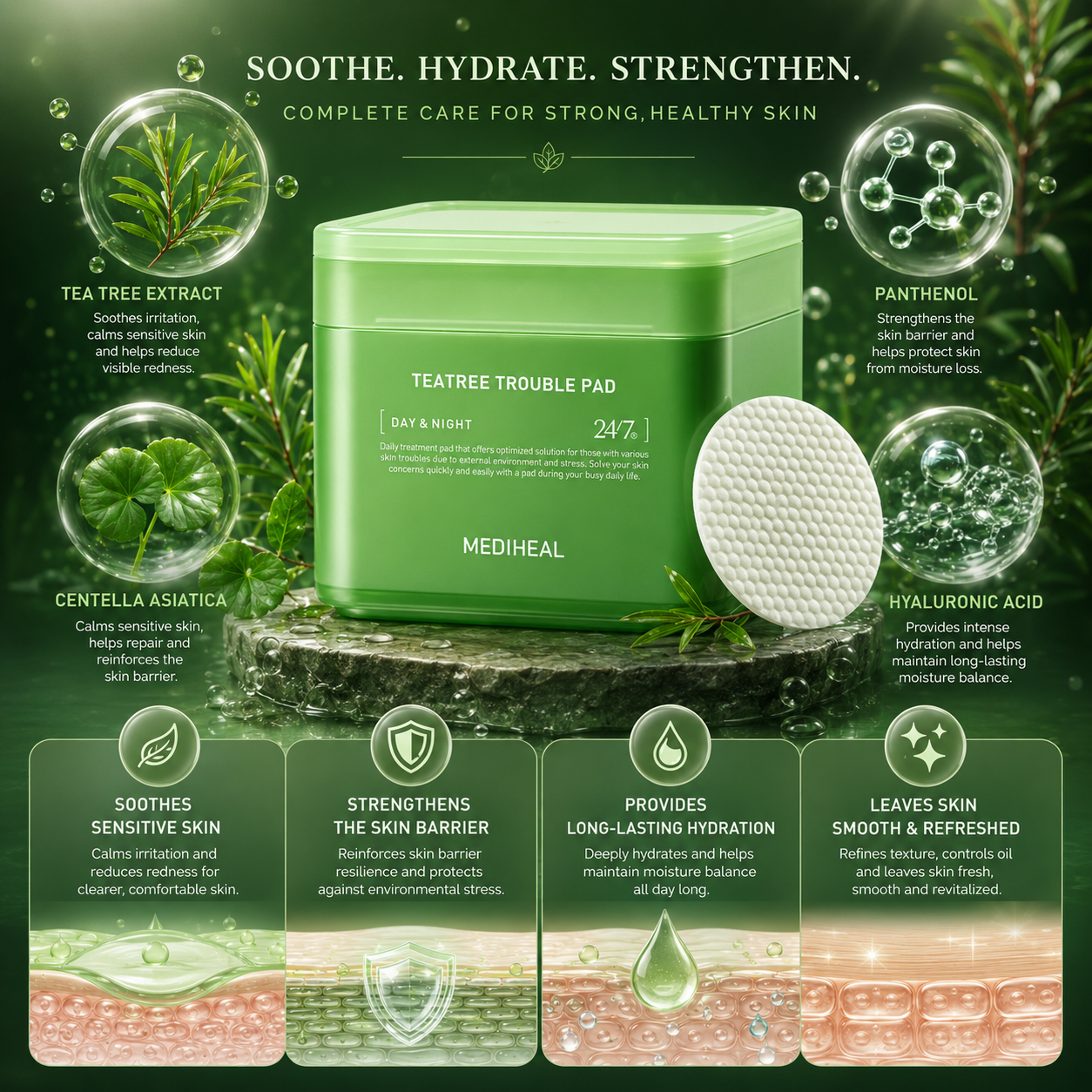 MEDIHEAL Teatree Trouble Pad 100pcs