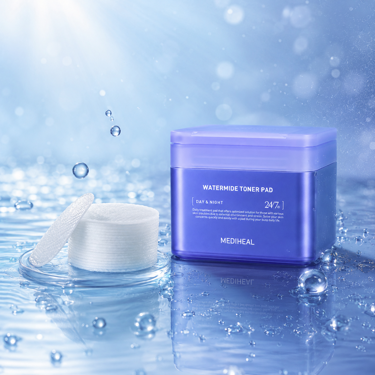 MEDIHEAL + Watermide Moisture Pad 100pcs