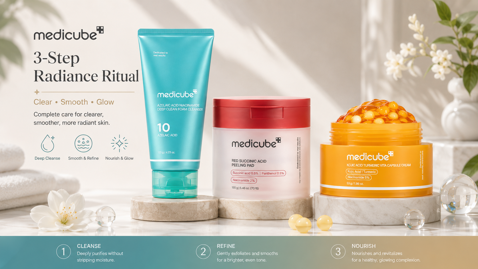 Medicube Acne & Texture Care Set – 3-Piece Korean Skincare Routine
